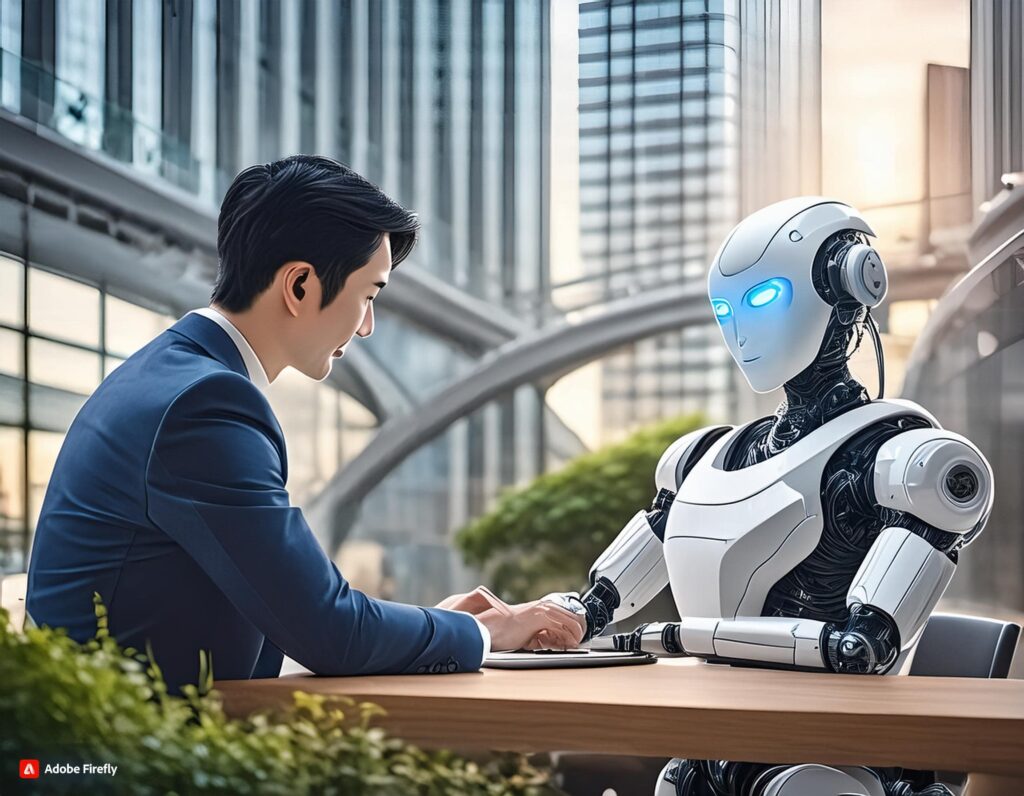 AI&Human Cooperating in a Business Scenario