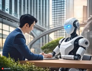 AI&Human Cooperating in a Business Scenario